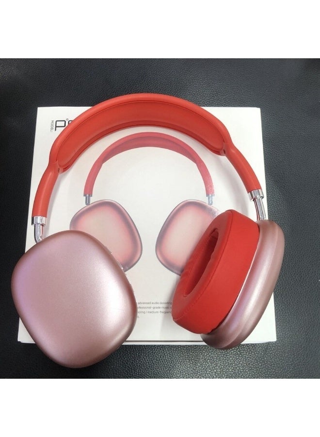 P9 Bluetooth Wireless Headset Over-Ear Headphone With Mic Red - Image 2